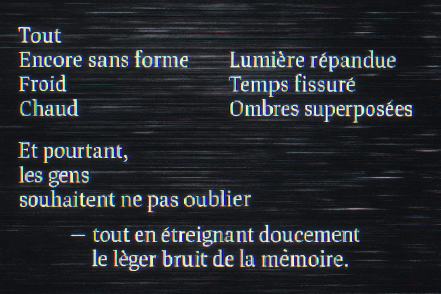 Toccando il rumore della memoria — The Gray Pledge Fragment 2