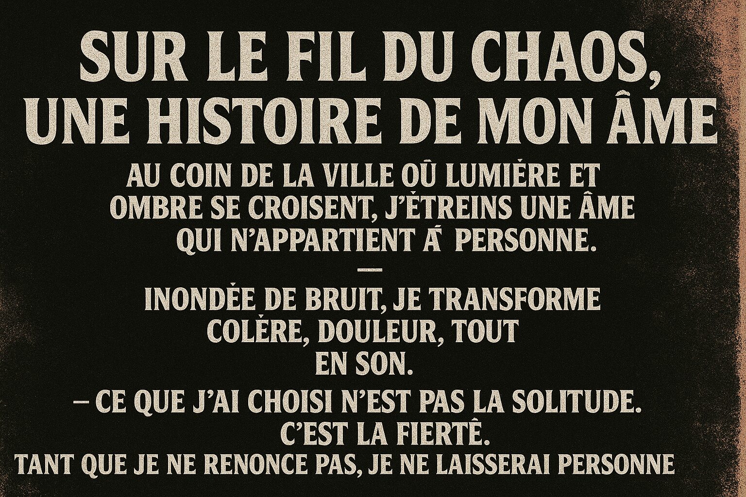 Au Bord du Chaos : L'Histoire de Mon Âme