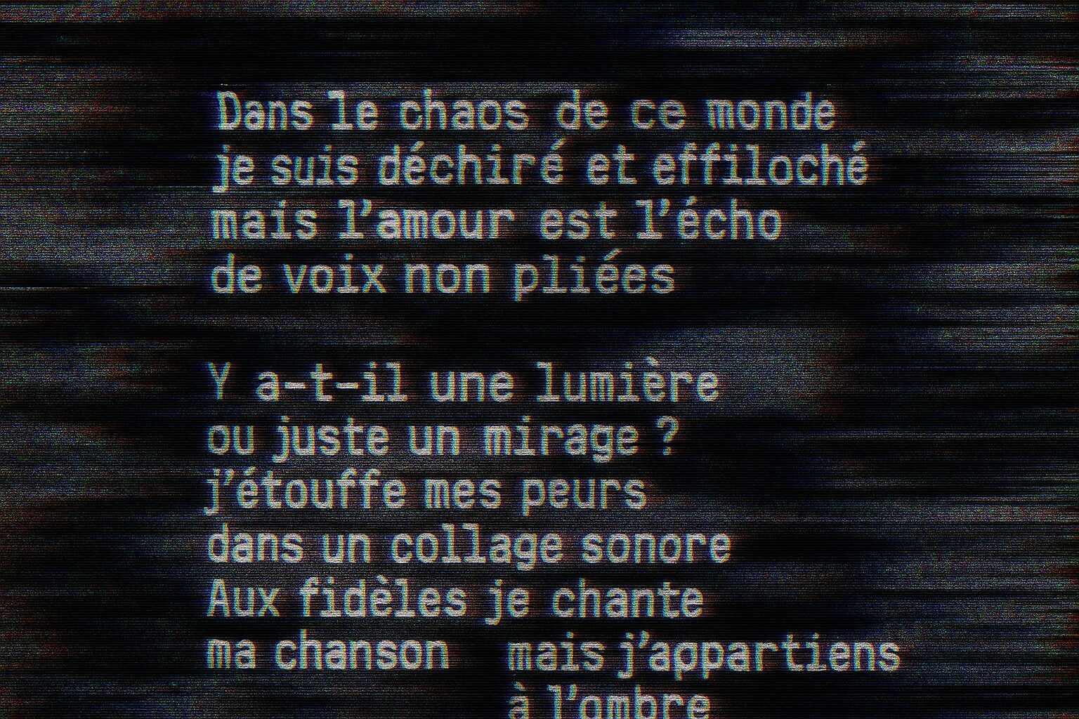 J’appartiens à l’ombre : Poésie d’un monde fracturé